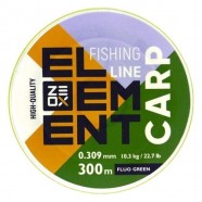Волосінь для риболовлі, ZEOX Element Carp Fluo Green, 300м, перетин 0,309мм